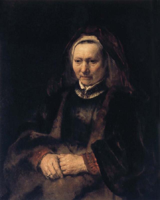 REMBRANDT Harmenszoon van Rijn Portrait of an Elderly Woamn Sweden oil painting art